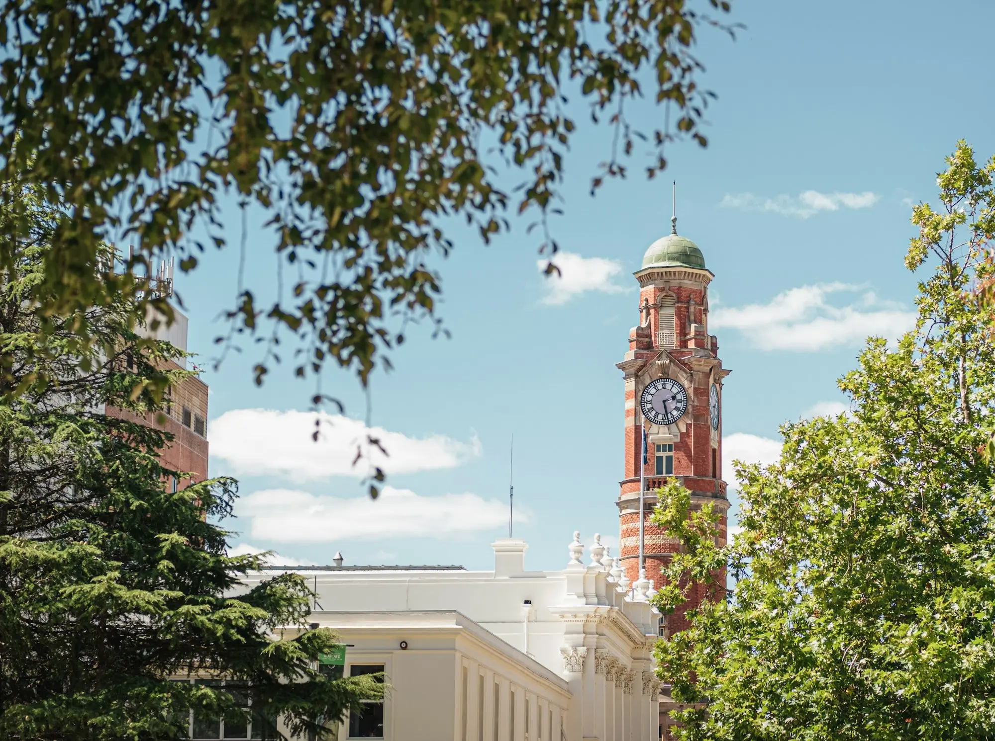 The historic post office clock tower in central Launceston, Tasmania